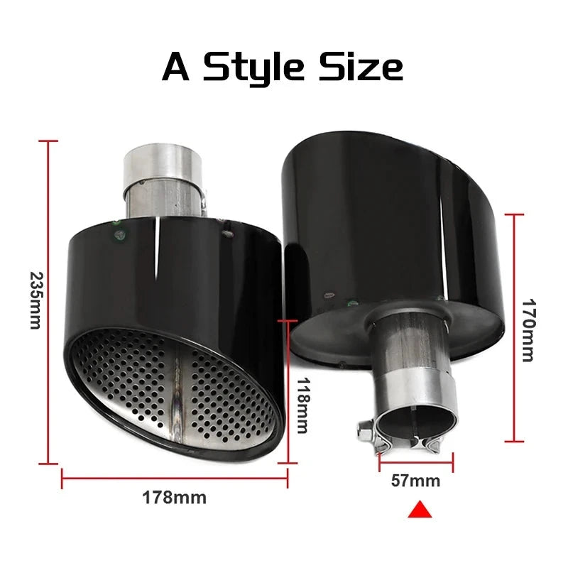 Embout d'Échappement Ovale Audi A4 A5 A6 A7 - installé sur véhicule - Becquet Voiture