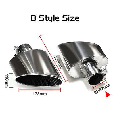 Embout d'Échappement Ovale Audi A4 A5 A6 A7 - packshot studio - Becquet Voiture