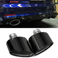 Embout d'Échappement Ovale Audi A4 A5 A6 A7 - vue arrière - Becquet Voiture