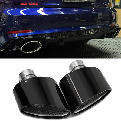 Embout d'Échappement Ovale Audi A4 A5 A6 A7 - vue arrière - Becquet Voiture