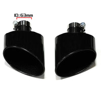 Embout d'Échappement Ovale Audi A4 A5 A6 A7 - vue de dessus - Becquet Voiture