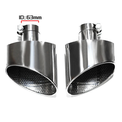 Embout d'Échappement Ovale Audi A4 A5 A6 A7 - vue rapprochée - Becquet Voiture
