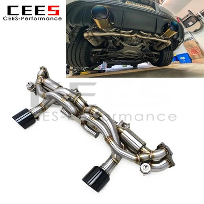 Embout d'Échappement Porsche 718 Cayman GT4 (réf. 2) - vue de face - Becquet Voiture