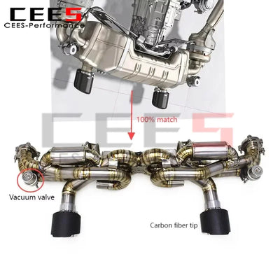Embout d'Échappement Porsche 718 Cayman GT4 - vue de dessus - Becquet Voiture