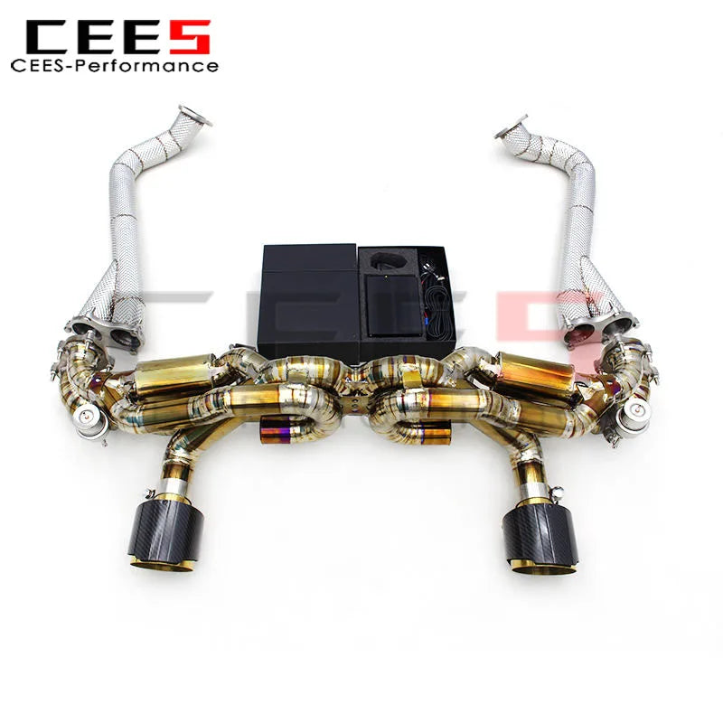 Embout d'Échappement Porsche 718 Cayman GT4 - vue de face - Becquet Voiture