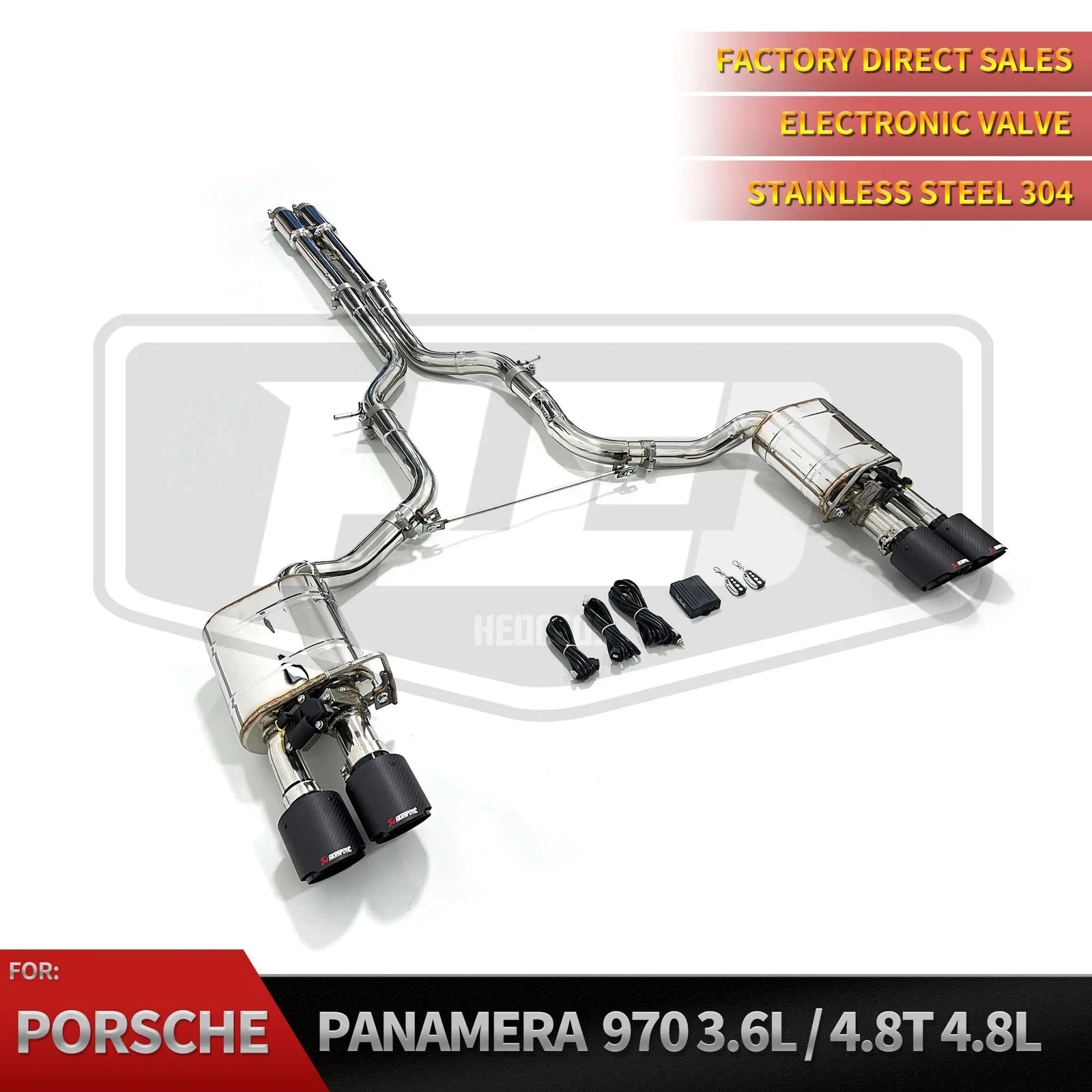 Embout d'Échappement Porsche Panamera 970 - vue de face - Becquet Voiture