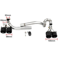 Embout d'Échappement Quadruple BMW Série 5 E60 - vue de trois-quarts - Becquet Voiture