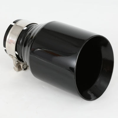 Embout d'Échappement Universel Noir Brillant - packshot studio - Becquet Voiture