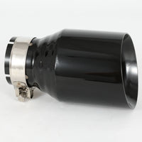 Embout d'Échappement Universel Noir Brillant - vue de profil - Becquet Voiture