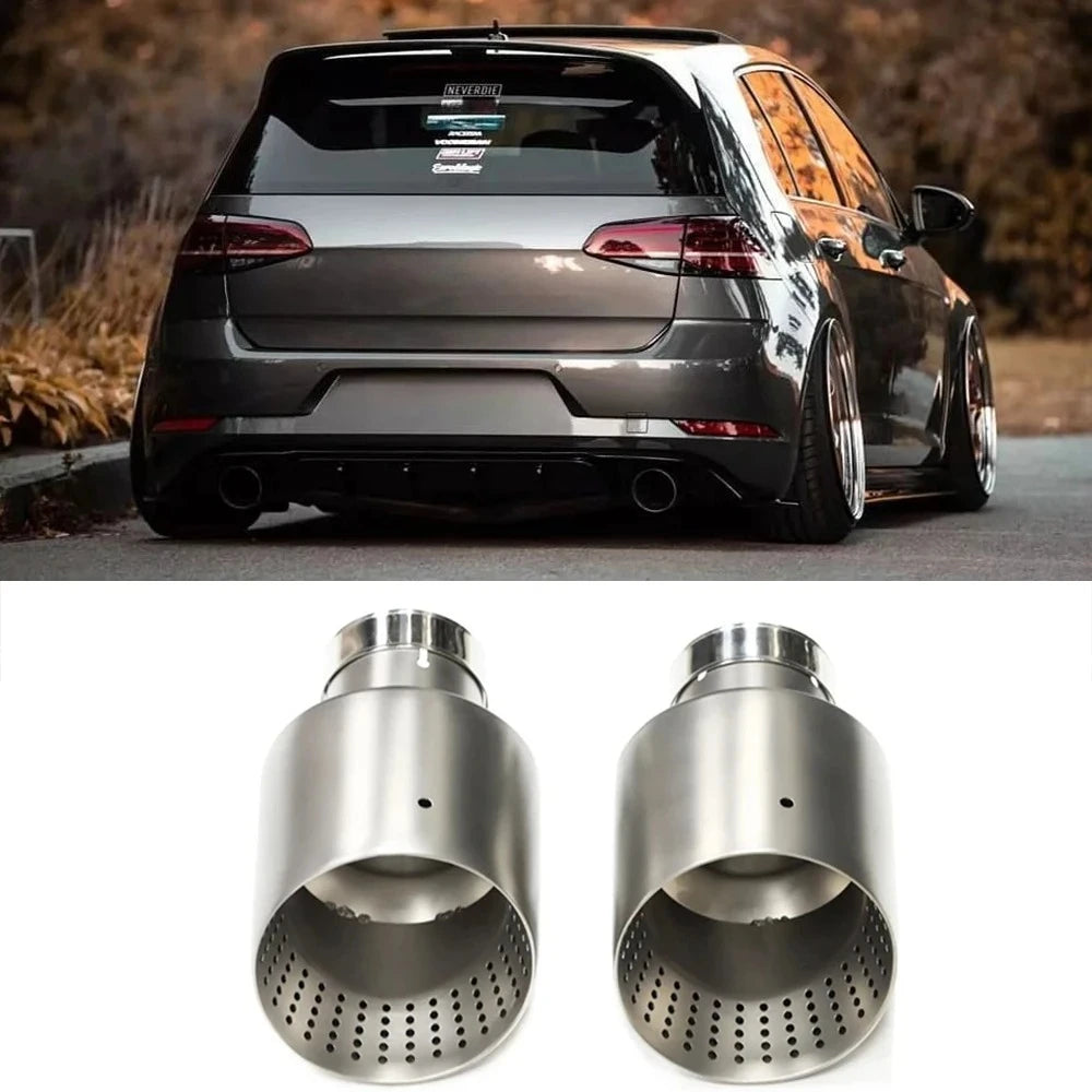Embout d'Échappement Universel Volkswagen Golf 7 GTI - vue de face - Becquet Voiture