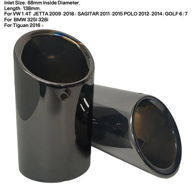 Embout d'Échappement Universel Volkswagen Golf 7 - vue arrière - Becquet Voiture