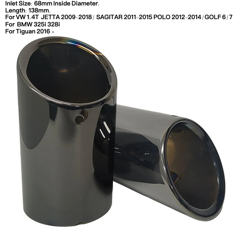 Embout d'Échappement Universel Volkswagen Golf 7 - vue arrière - Becquet Voiture