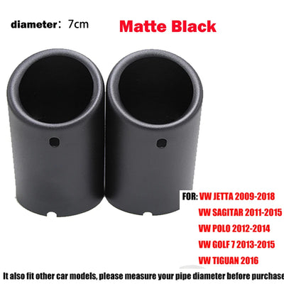 Embout d'Échappement Universel Volkswagen Golf 7 - vue de face 2 - Becquet Voiture