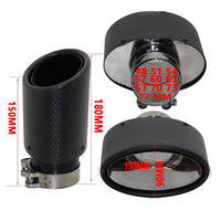 Embout Echappement Oval Noir Type RS3 90*150mm - installé sur véhicule - Becquet Voiture
