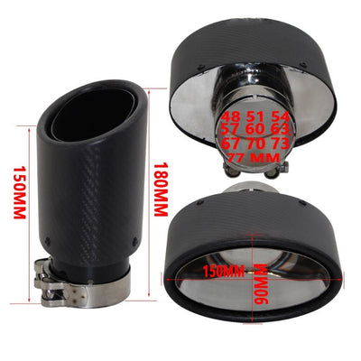 Embout Echappement Oval Noir Type RS3 90*150mm - installé sur véhicule - Becquet Voiture