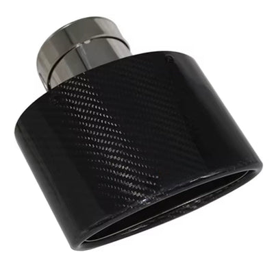 Embout Echappement Oval Noir Type RS3 90*150mm - packshot studio - Becquet Voiture