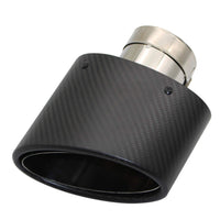 Embout Echappement Oval Noir Type RS3 90*150mm - vue de profil - Becquet Voiture