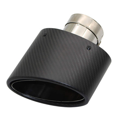 Embout Echappement Oval Noir Type RS3 90*150mm - vue de profil - Becquet Voiture