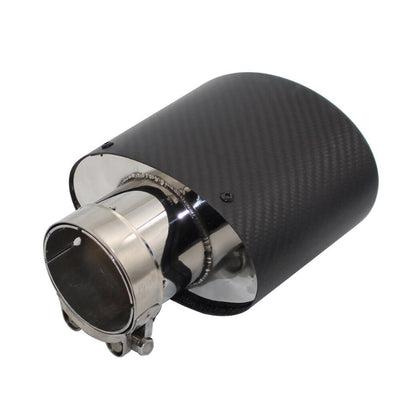Embout Echappement Oval Noir Type RS3 90*150mm - vue de trois-quarts - Becquet Voiture