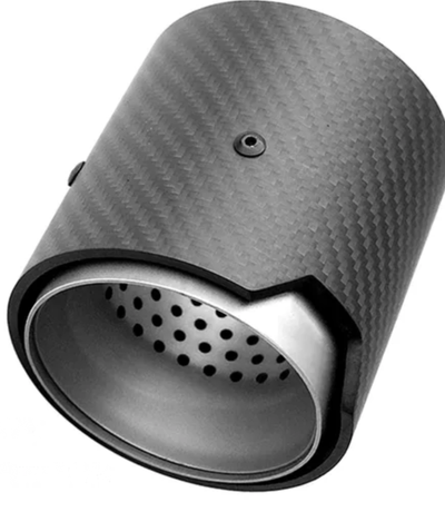 Embout sortie échappement carbone BMW M Look universel sportif - vue arrière - Becquet Voiture