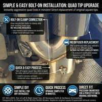 Embouts d'Échappement BMW G20 G22 G42 - installé sur véhicule - Becquet Voiture