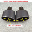Embouts d'Échappement Carbone Inclinés Style Akrapovic (Paire)