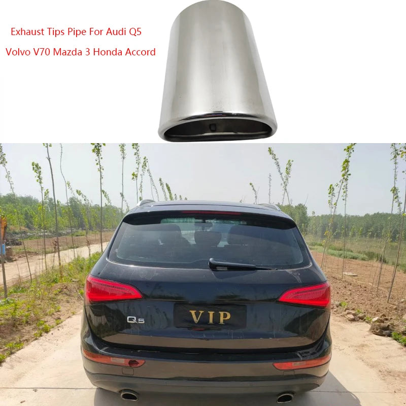 Embouts d'Échappement Universels Acier Inoxydable - vue de face - Becquet Voiture
