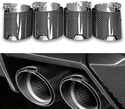 Embouts Échappement Carbone BMW M3 G80 G81 M4 G82 G83 - vue de profil - Becquet Voiture