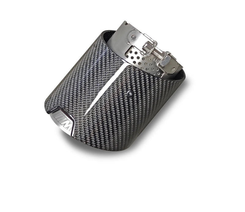 Embouts Échappement Carbone BMW M3 G80 G81 M4 G82 G83 - vue de trois-quarts - Becquet Voiture