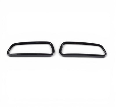 Embouts échappement noir brillant Audi A6 C7 2011-2018 (2 pièces) - vue de face - Becquet Voiture