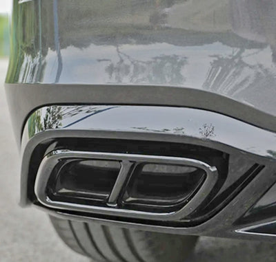 Embouts Échappement Noirs Acier VW Golf 8 R-Line - vue de profil - Becquet Voiture