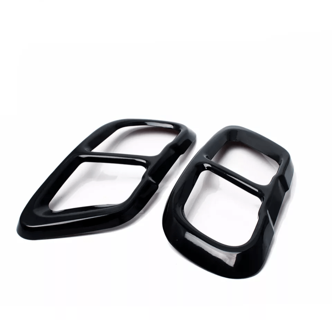 Embouts échappement noirs BMW X5 X6 X7 type M - détail du montage - Becquet Voiture