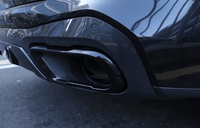 Embouts échappement noirs BMW X5 X6 X7 type M - en situation - Becquet Voiture