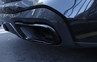Embouts échappement noirs BMW X5 X6 X7 type M - en situation - Becquet Voiture