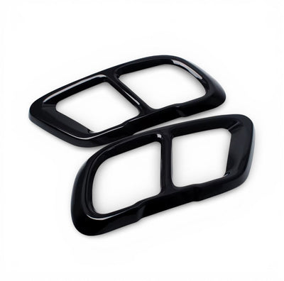 Embouts échappement noirs BMW X5 X6 X7 type M - installé sur véhicule - Becquet Voiture