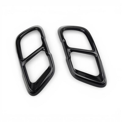 Embouts échappement noirs BMW X5 X6 X7 type M - packshot studio - Becquet Voiture