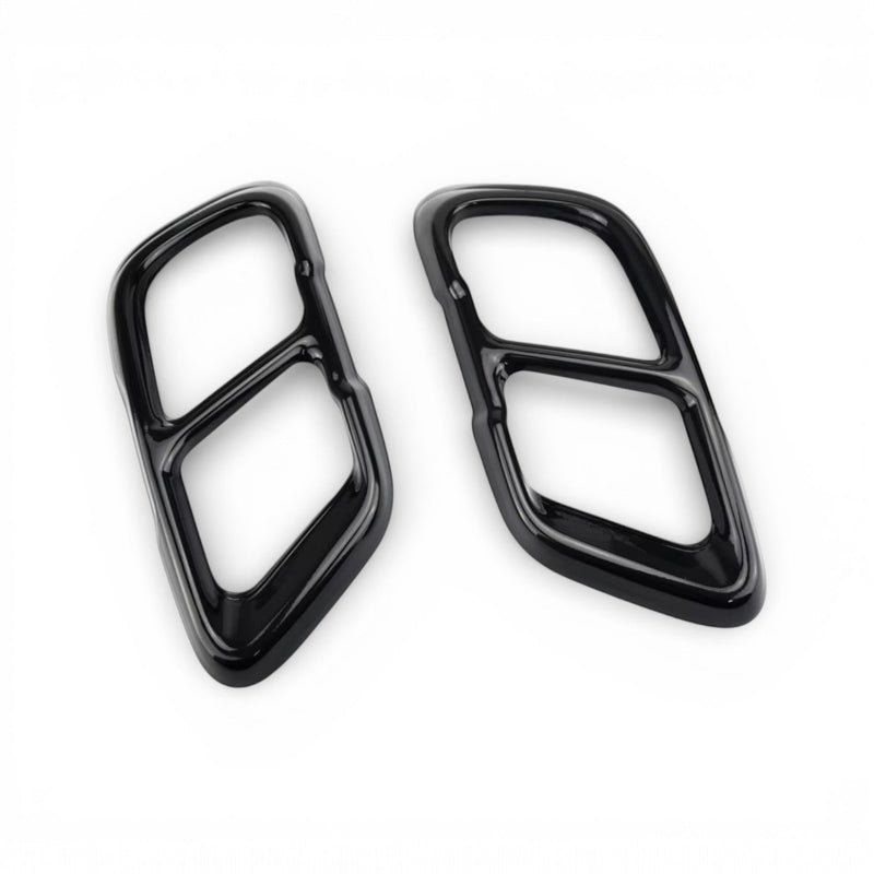 Embouts échappement noirs BMW X5 X6 X7 type M - packshot studio - Becquet Voiture