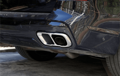 Embouts échappement noirs BMW X5 X6 X7 type M - vue de dessus - Becquet Voiture