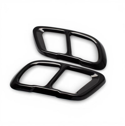 Embouts échappement noirs BMW X5 X6 X7 type M - vue de trois-quarts - Becquet Voiture