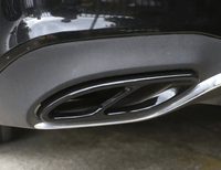 Embouts échappement noirs Mercedes CLA C117 AMG Line - vue de trois-quarts - Becquet Voiture