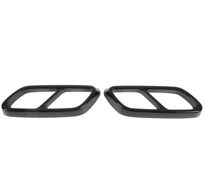 Embouts échappement noirs Mercedes Classe C W206 AMG - installé sur véhicule - Becquet Voiture