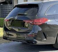 Embouts échappement noirs Mercedes Classe C W206 AMG - vue arrière - Becquet Voiture