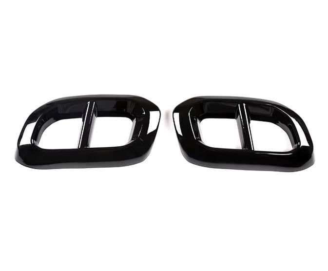 Embouts échappement noirs Mercedes GLC W253 AMG - vue de face - Becquet Voiture