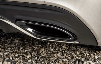 Embouts Échappement Performance Noirs Mercedes AMG Line 2014-2022 - vue de profil - Becquet Voiture