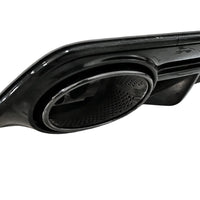 Embouts Echappement RS3 Noir 178mm Audi RS3 RS4 RS6 RS7 - vue de profil - Becquet Voiture