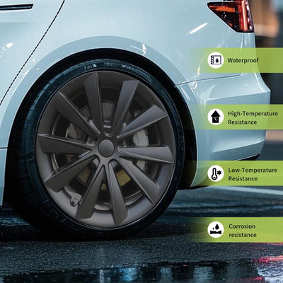 Enjoliveurs 18 Pouces Tesla Model 3 2017-2023 - installé sur véhicule - Becquet Voiture