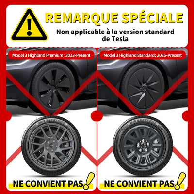 Enjoliveurs 18 Pouces Tesla Model 3 2017-2023 - vue de profil - Becquet Voiture