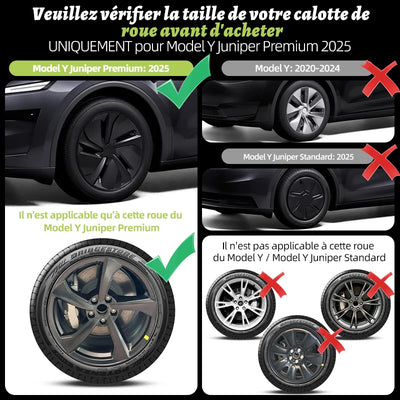 Enjoliveurs 19 Pouces Tesla Model Y Juniper 2025-2026 - vue de profil - Becquet Voiture