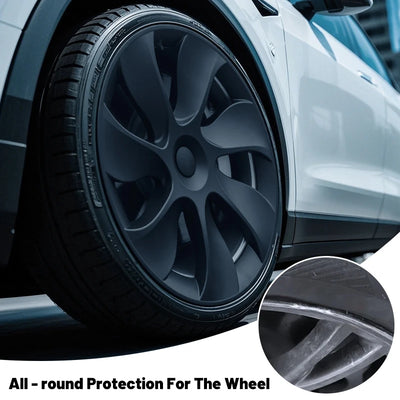 Enjoliveurs Style Cyclone Tesla Model Y 19 Pouces 2020-2024 - installé sur véhicule - Becquet Voiture