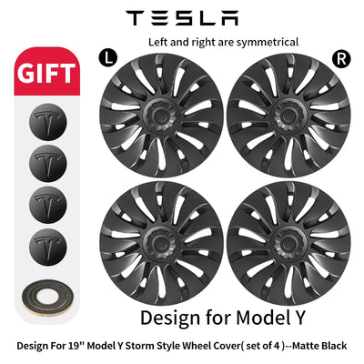 Enjoliveurs Style Storm Tesla Model Y 19 Pouces 2020-2024 - détail du montage - Becquet Voiture